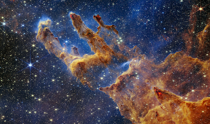 Iconic Pillars of Creation Eagle Nebula with SF
